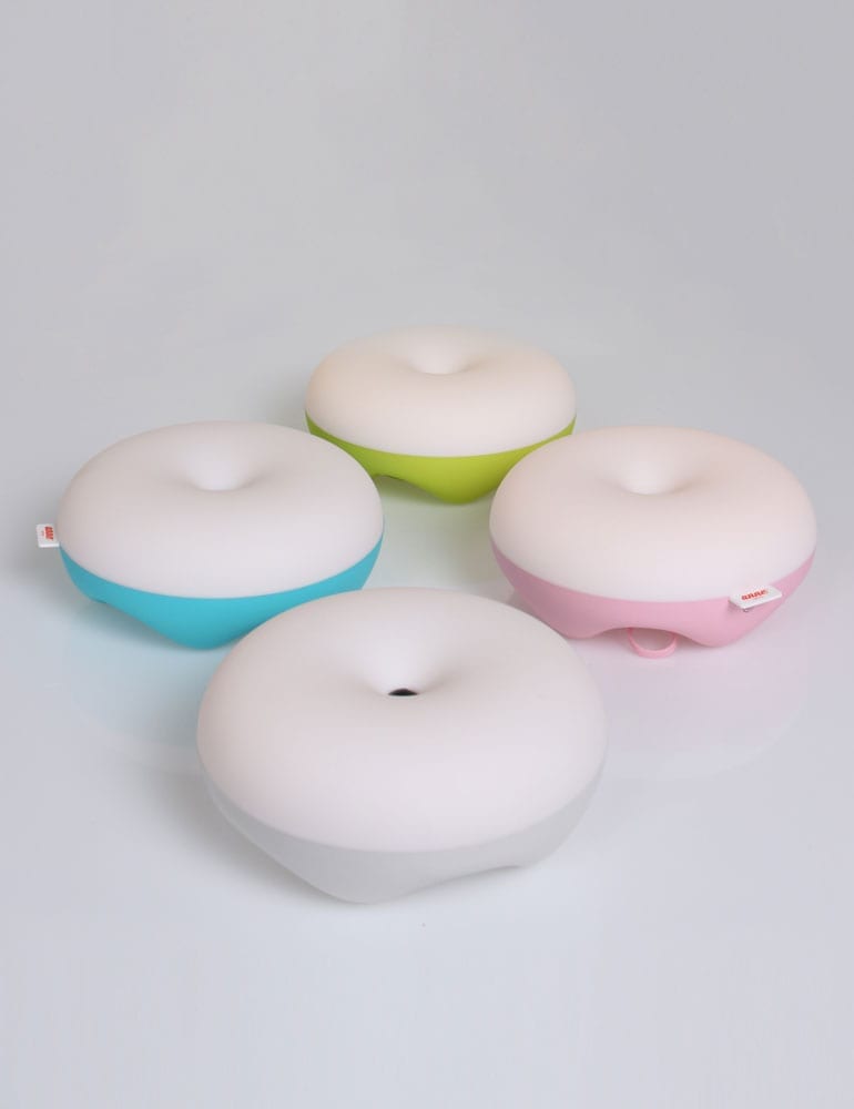 Tischleuchte Donut Anne Lighting Catching Light weiß und grün – Bild 8