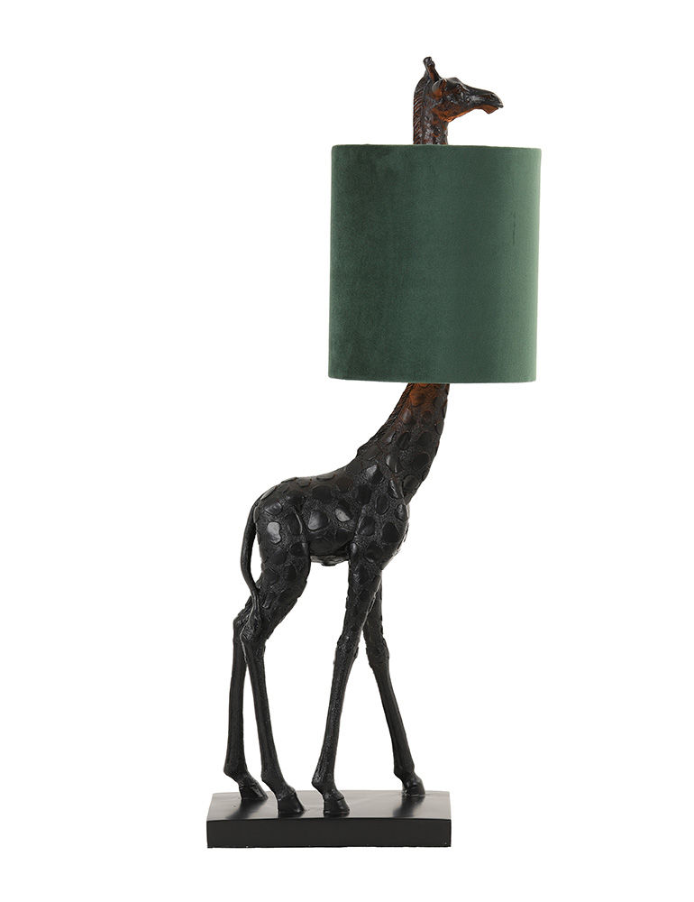 Tischleuchte Giraffe mit grünem Schirm Light & Living schwarz – Bild 2