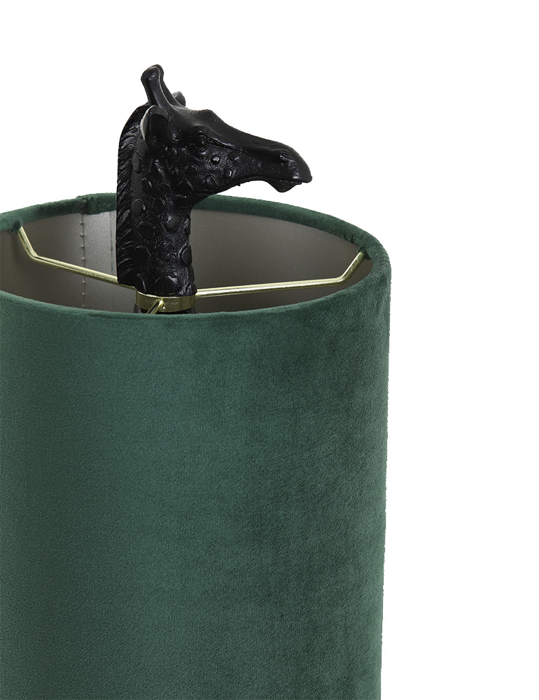 Tischleuchte Giraffe mit grünem Schirm Light & Living schwarz – Bild 3