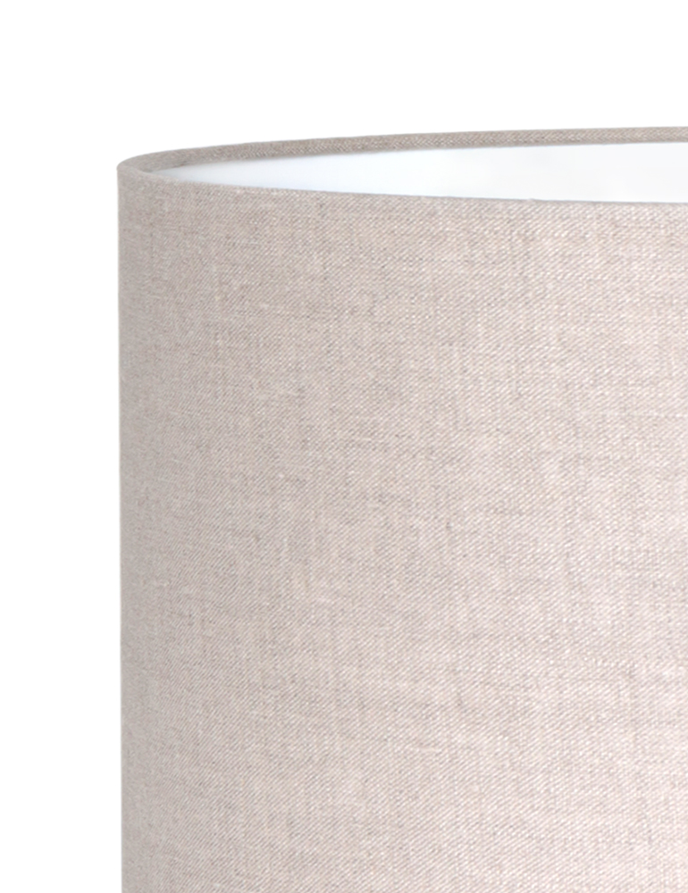 Tischleuchte mit beigem Schirm Light & Living Savi silber – Bild 3