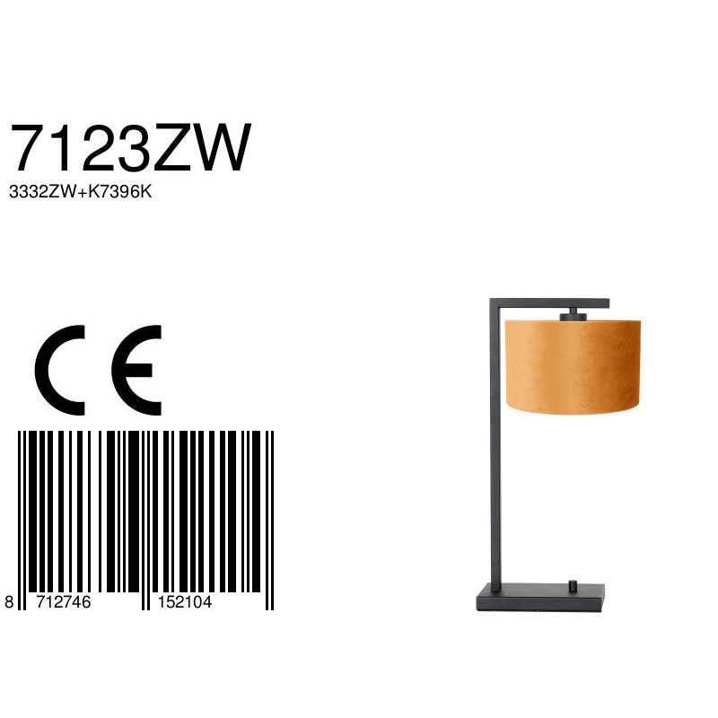 Tischleuchte mit rundem Lampenschirm Steinhauer Stang – Bild 7