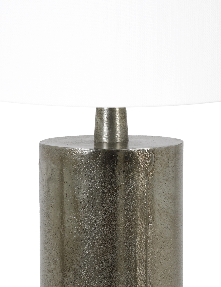 Tischleuchte mit weißem Schirm Light & Living Savi altsilber – Bild 2