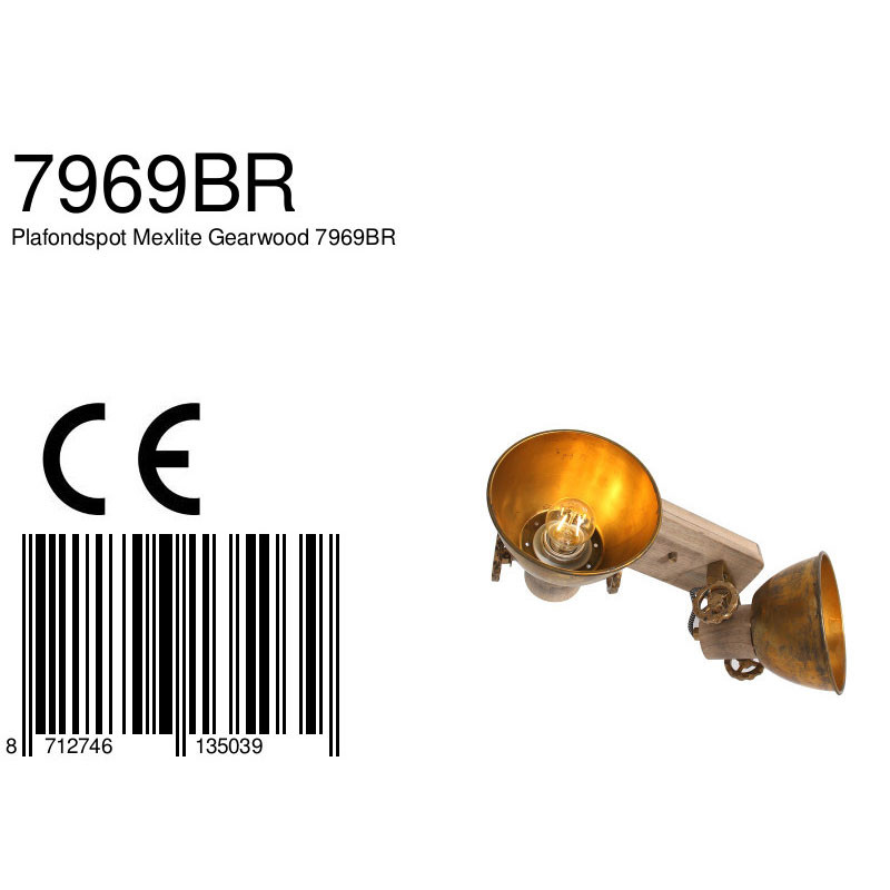 Trendy 2-flammige Deckenleuchte Mexlite Gearwood – Bild 7