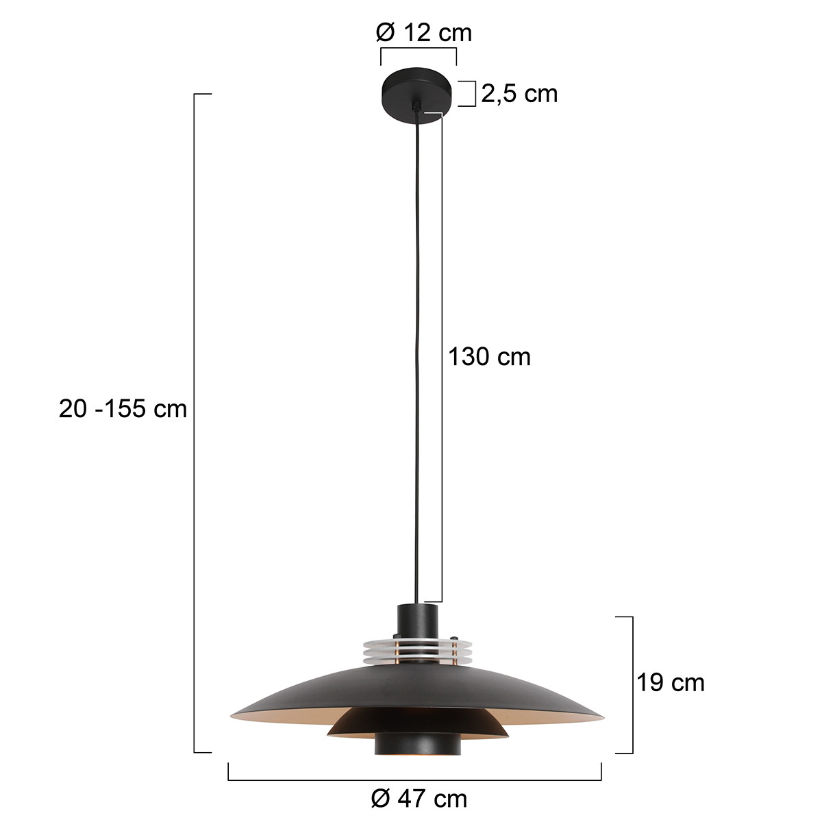 Trendy Pendelleuchte Anne Light & Home Flinter – Bild 7