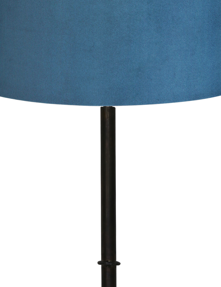 Trendy Samt Stehleuchte Light & Living Phuket schwarz blau – Bild 2