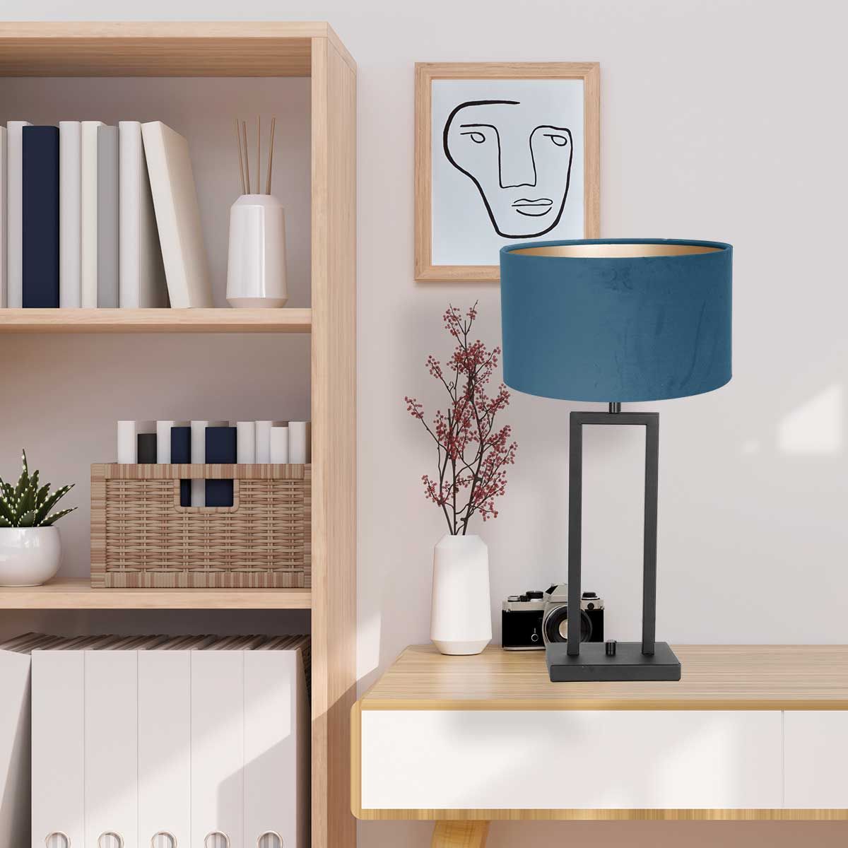 Trendy Tischleuchte runder Lampenschirm Steinhauer Stang – Bild 3