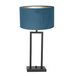 trendy-tischleuchte-runder-lampenschirm-steinhauer-stang-schwarz-blau-8215zw
