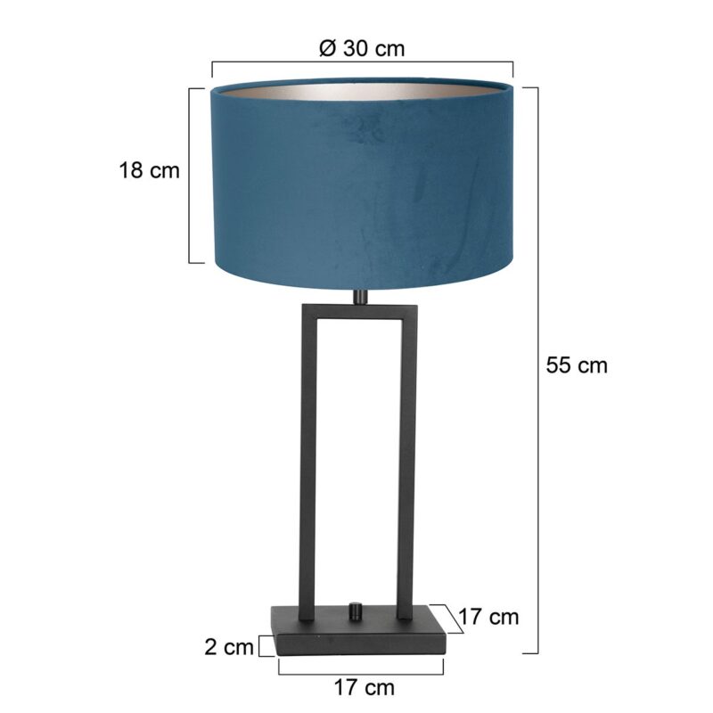 trendy-tischleuchte-runder-lampenschirm-steinhauer-stang-schwarz-blau-8215zw-7