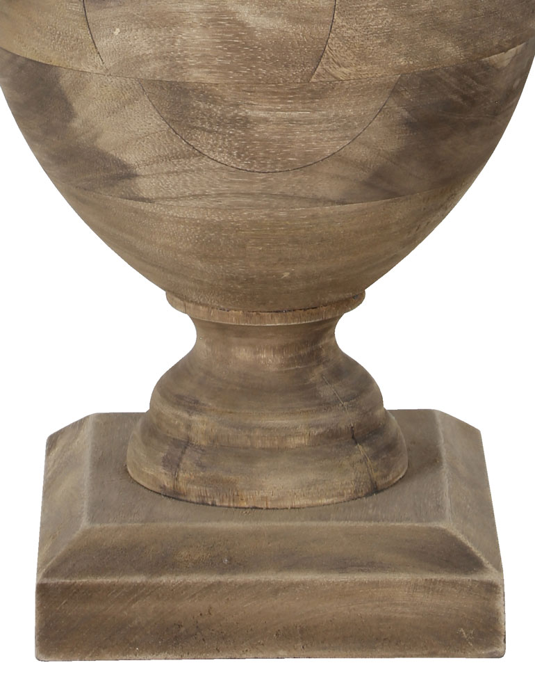 Vasenlampe mit silbernem Schirm Light & Living Milazzo Holz – Bild 4