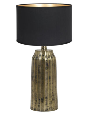 verwitterte-goldbasis-mit-schwarzem-schirm-light-&-living-timi-8382go