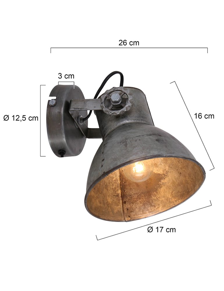 Verwitterte Wandleuchte Light & Living Elay Silber – Bild 11