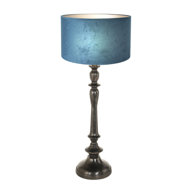 vintage-blaue-tischlampe-mit-schwarzem-fuss-steinhauer-bois-3772zw-2