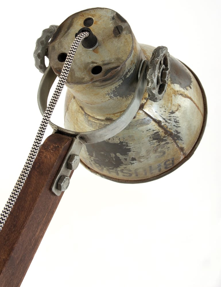 Vintage Bürolampe Light&Living Ekerd holz – Bild 5