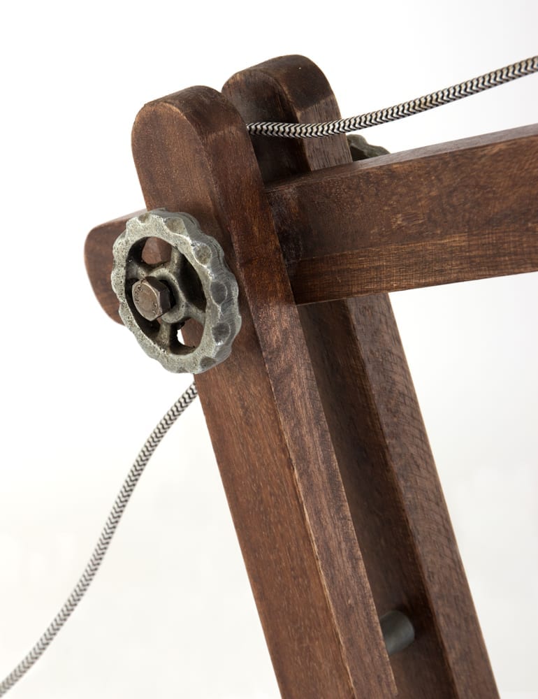 Vintage Bürolampe Light&Living Ekerd holz – Bild 6