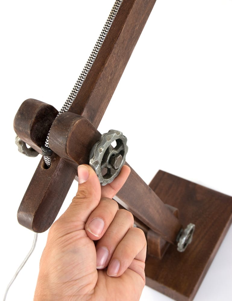 Vintage Bürolampe Light&Living Ekerd holz – Bild 9