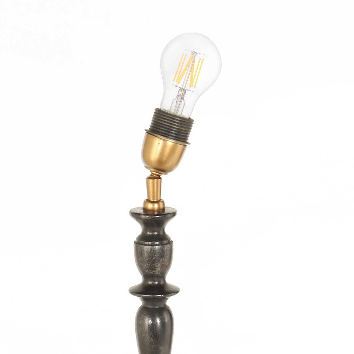 Vintage orangefarbene Tischlampe mit schwarzem Fuß Steinhauer Bois – Bild 8