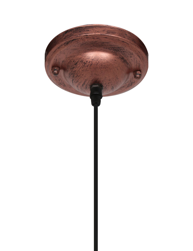 Vintage Pendelleuchte Trio Leuchten Rico Kupfer – Bild 3