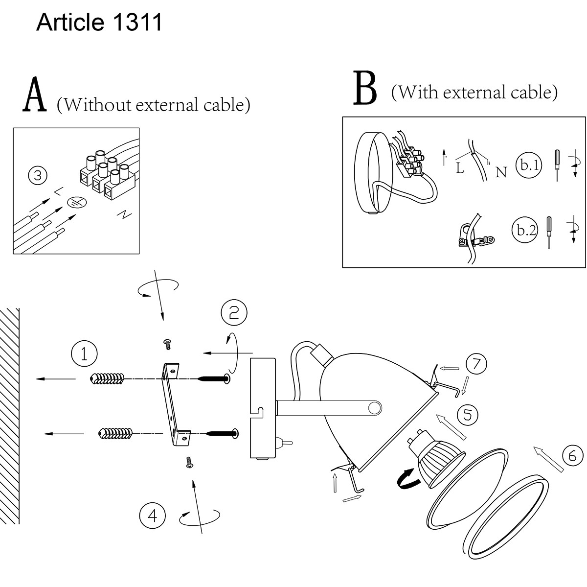 Industrieller grauer Metallglas-Spot Mexlite Paco – Bild 10