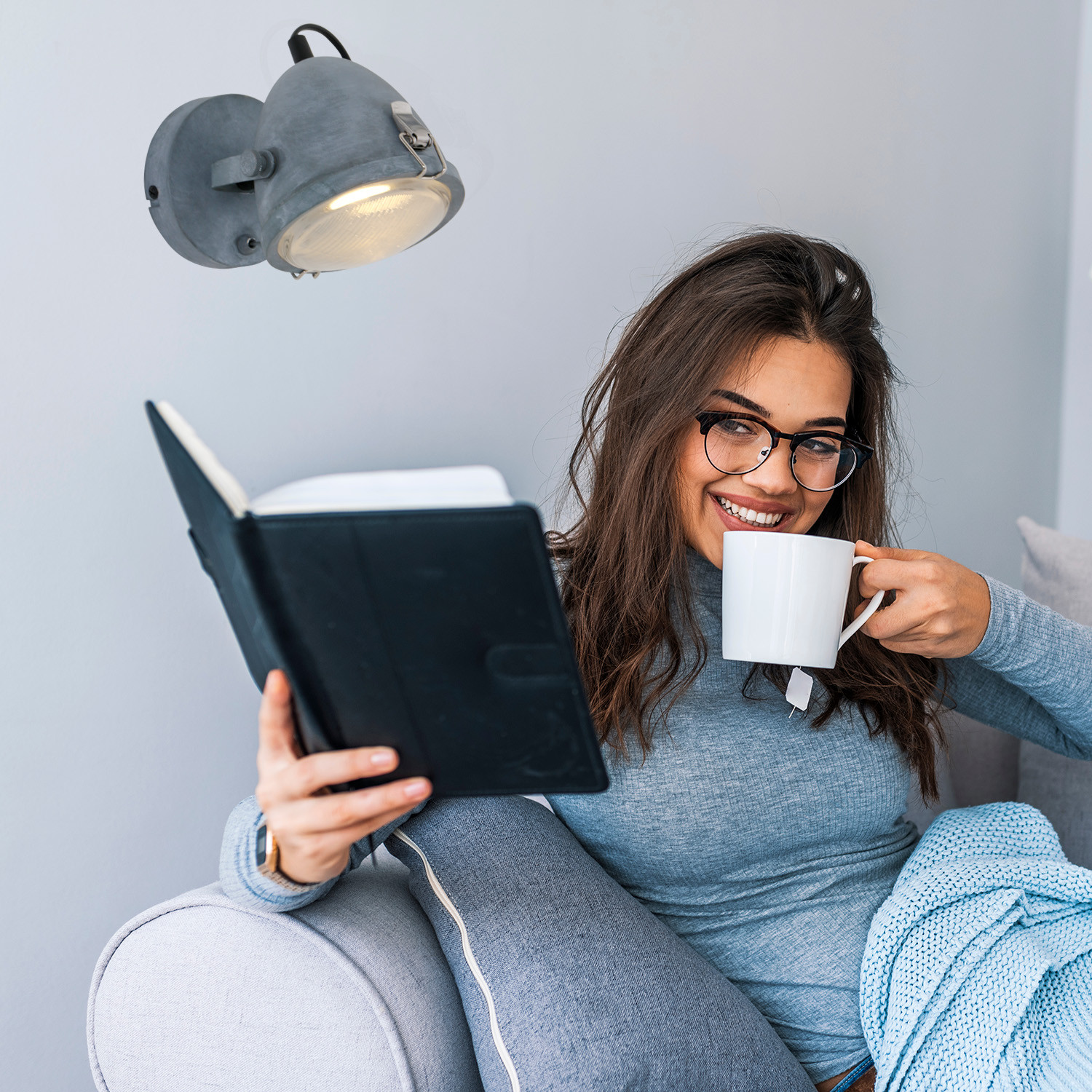 Industrieller grauer Metallglas-Spot Mexlite Paco – Bild 4