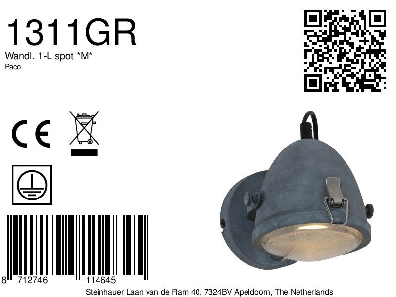 Industrieller grauer Metallglas-Spot Mexlite Paco – Bild 9