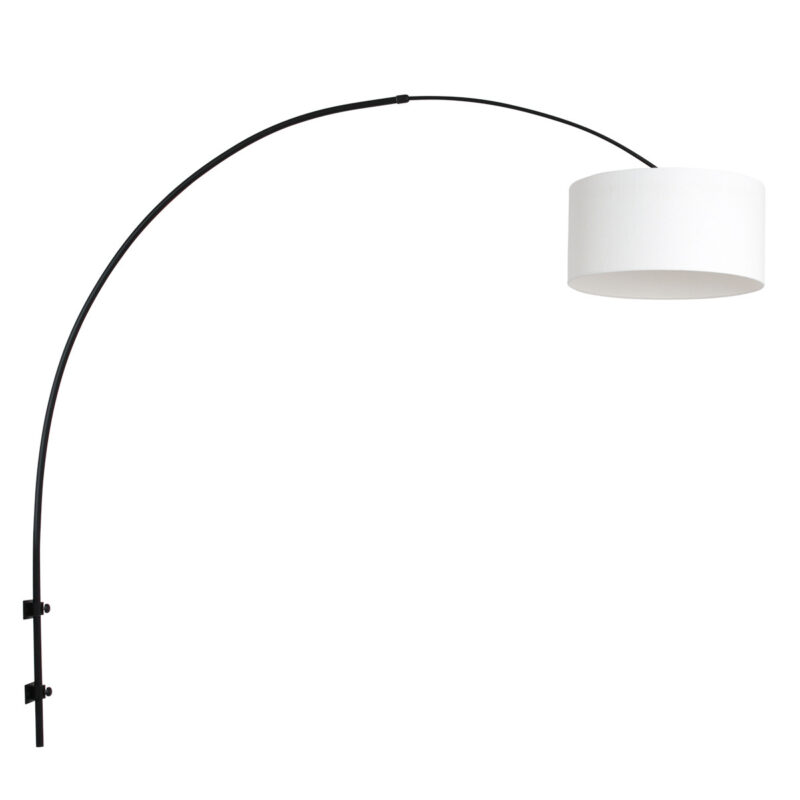 wandbogenleuchte-lampenschirm-aus-leinen-steinhauer-sparkled-light-schwarz-8138zw