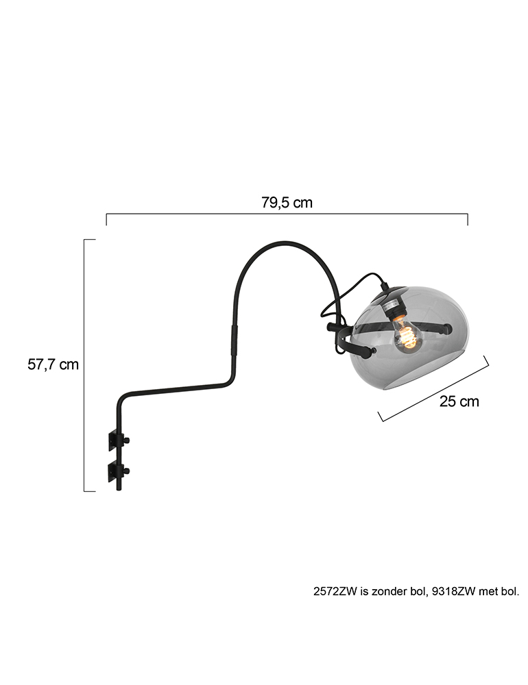 Retro schwarze Metall-Wandlampe Anne Light & Home Holgarsøn – Bild 7