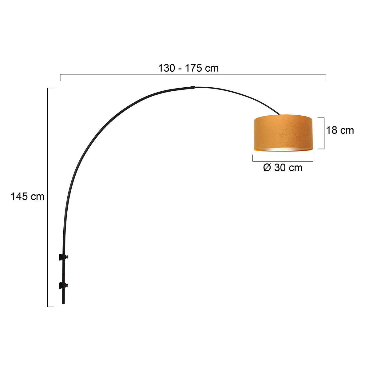 Wandleuchte mit ockergelbem Schirm Steinhauer Sparkled Light – Bild 7