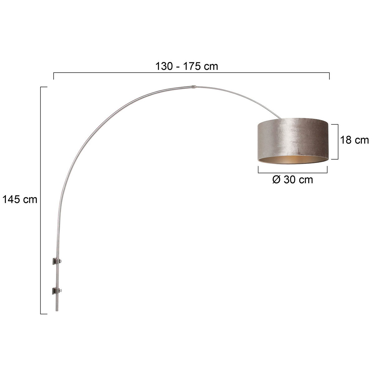 Wandleuchte mit trendy Schirm Steinhauer Sparkled Light – Bild 6