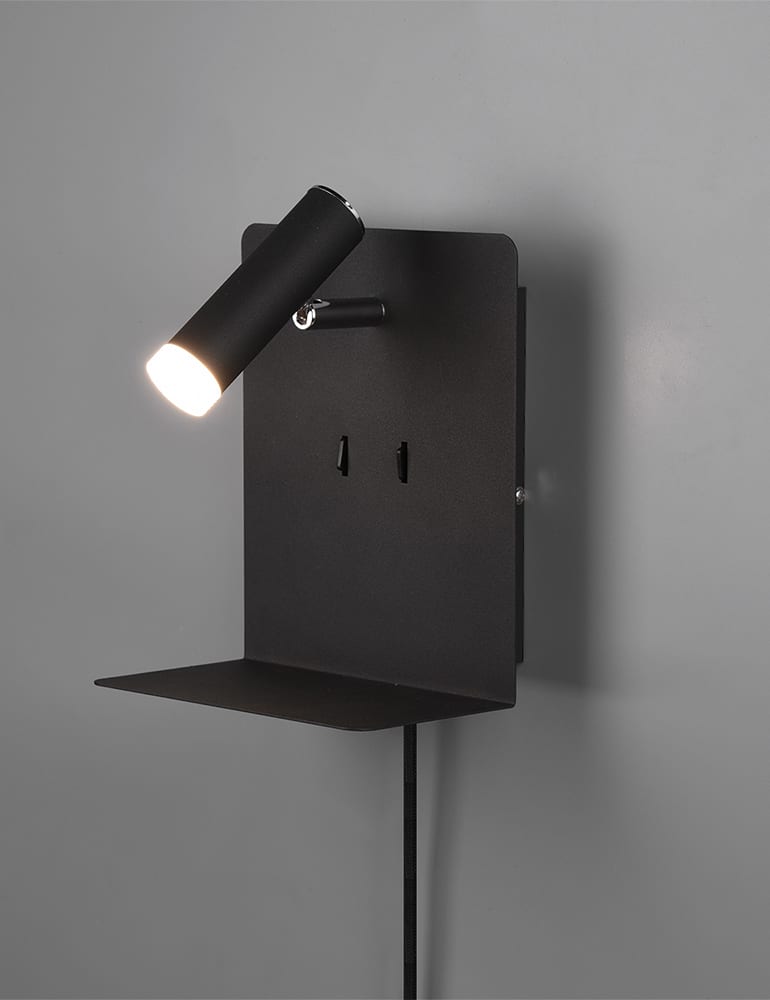 Wandleuchte mit USB und Rücklicht Trio leuchten Element schwarz – Bild 2