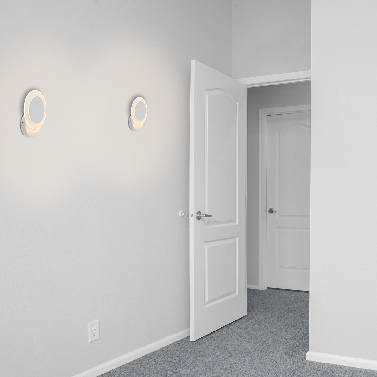 Moderne weiße Metall-Kunststoff-Wandlampe Steinhauer Lido – Bild 3