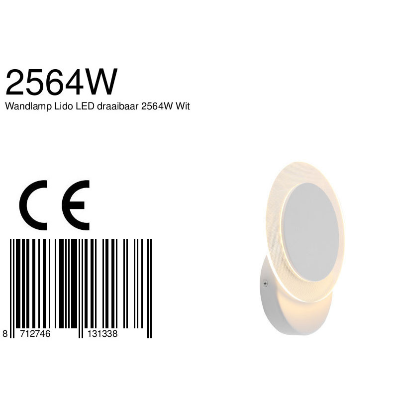 Moderne weiße Metall-Kunststoff-Wandlampe Steinhauer Lido – Bild 9