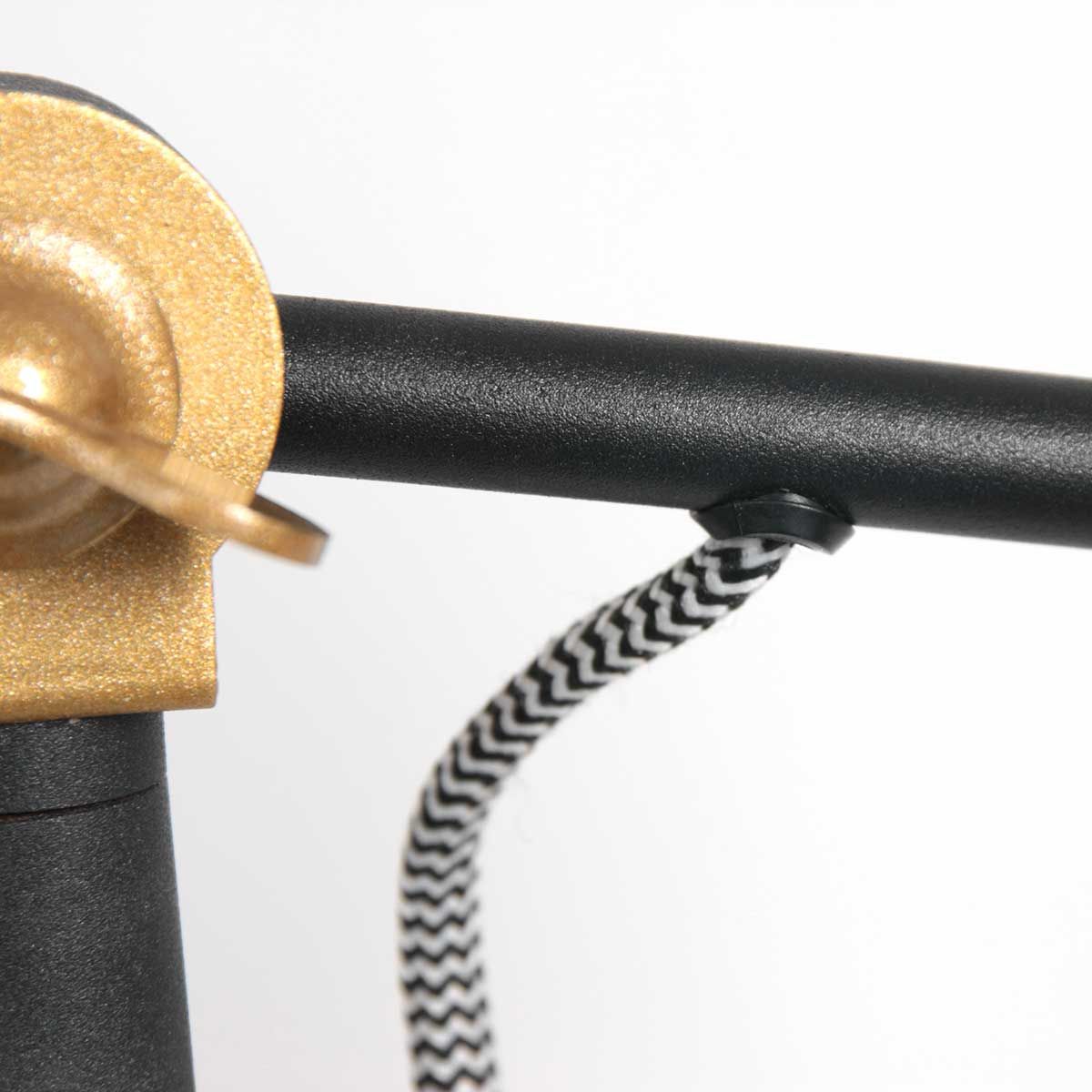 Industrielle schwarze Metall-Wandlampe Mexlite Nove – Bild 11