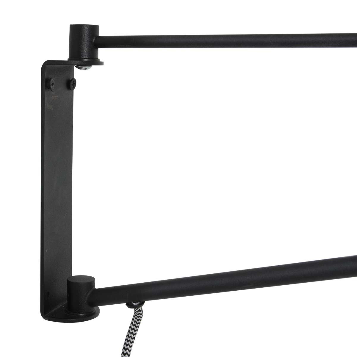 Industrielle schwarze Metall-Wandlampe Mexlite Nove – Bild 13