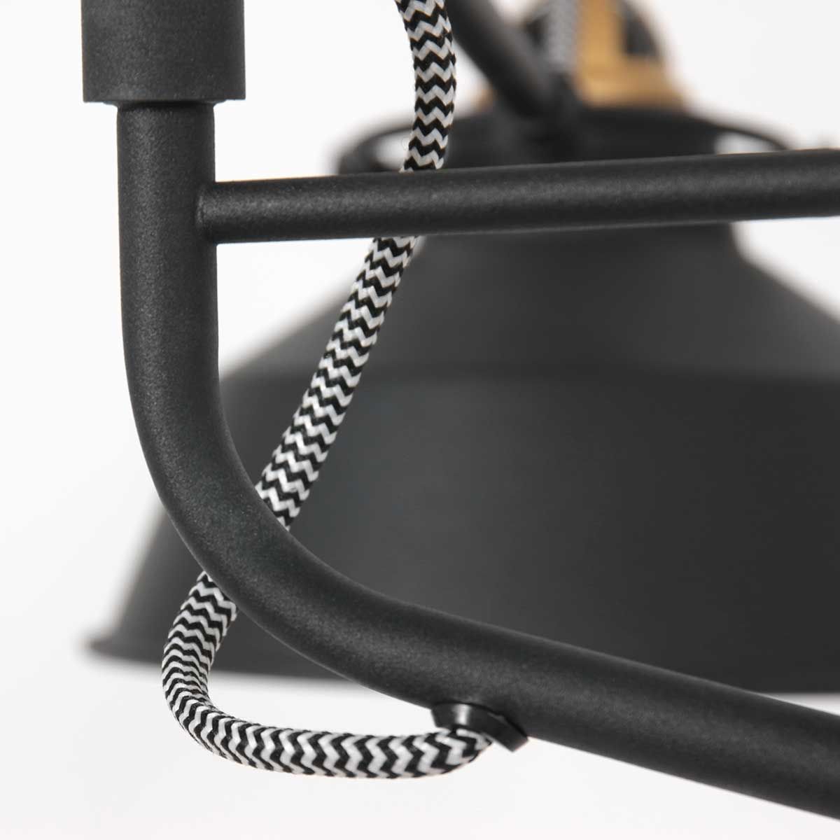 Industrielle schwarze Metall-Wandlampe Mexlite Nove – Bild 16