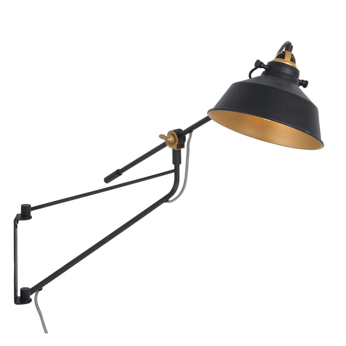 Industrielle schwarze Metall-Wandlampe Mexlite Nove – Bild 9