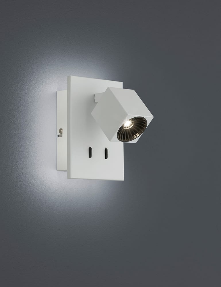 Weiße neigbare Wandleuchte Trio Leuchten Cuba – Bild 3