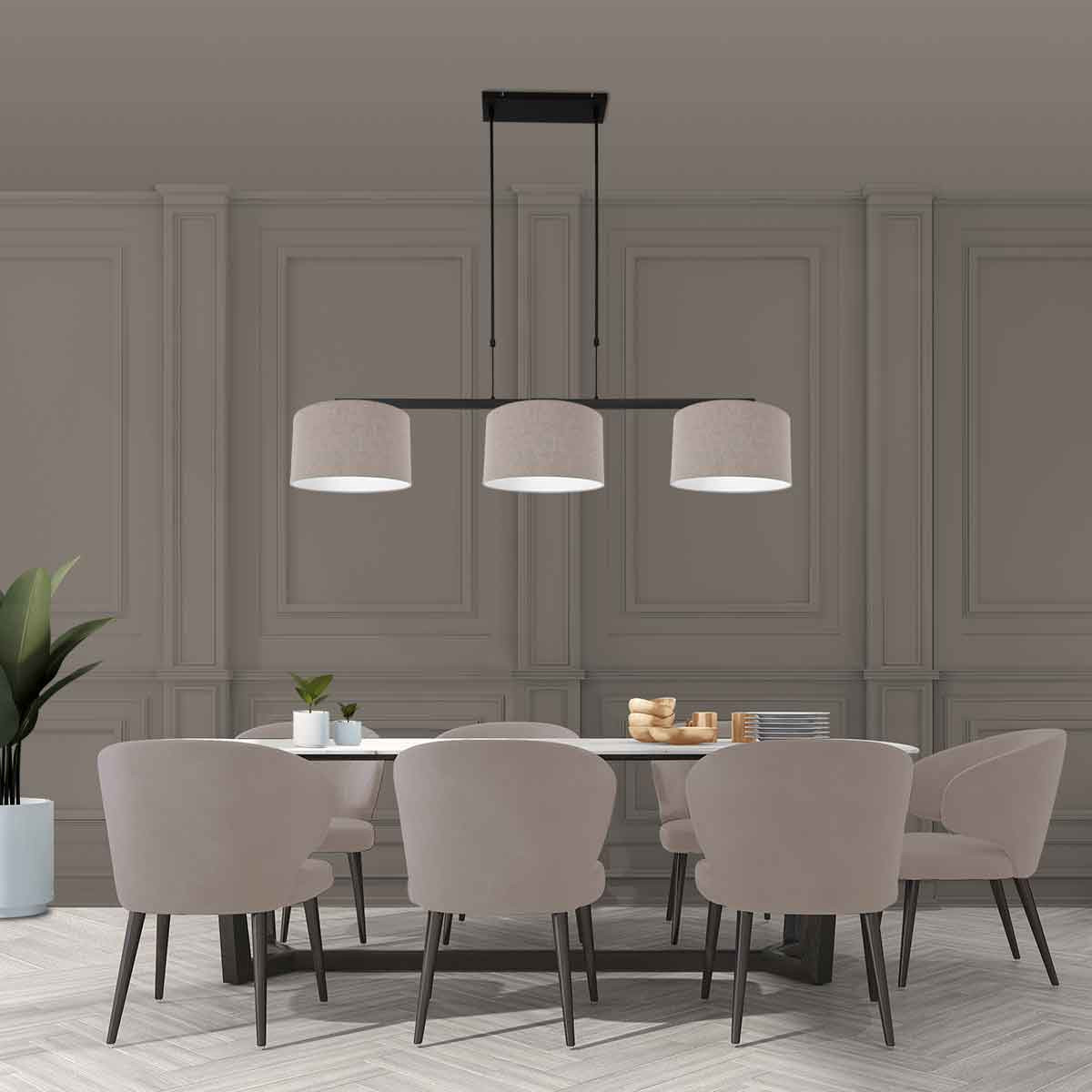 Moderne schwarze Metall-Hängeleuchte Steinhauer Stang – Bild 3