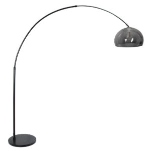 zeitlose-schwarze-bogenlampe-steinhauer-sparkled-light-mattglas-und-schwarz-9878zw