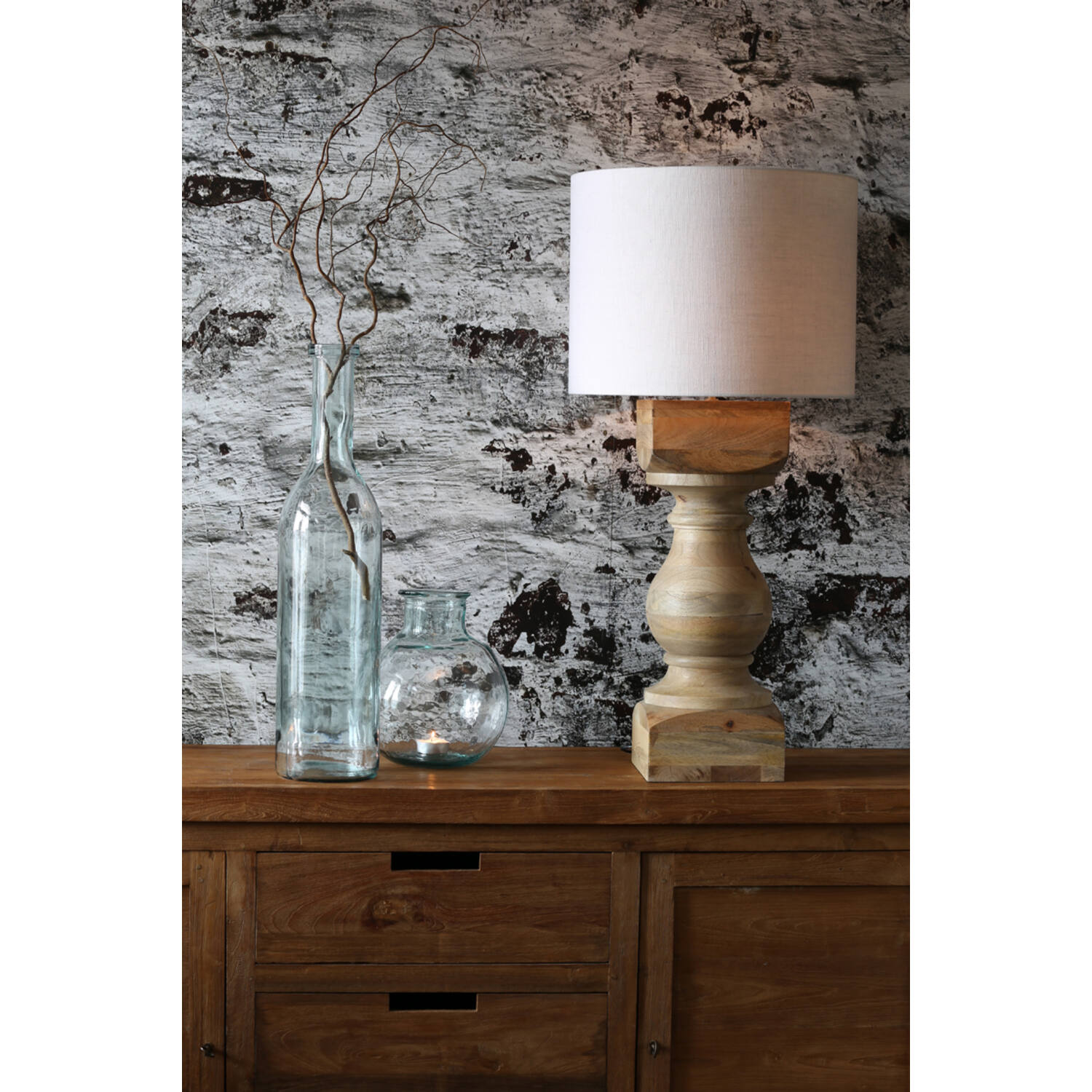 Zeitloser runder weißer Lampenschirm Light & Living Livigno – Bild 4