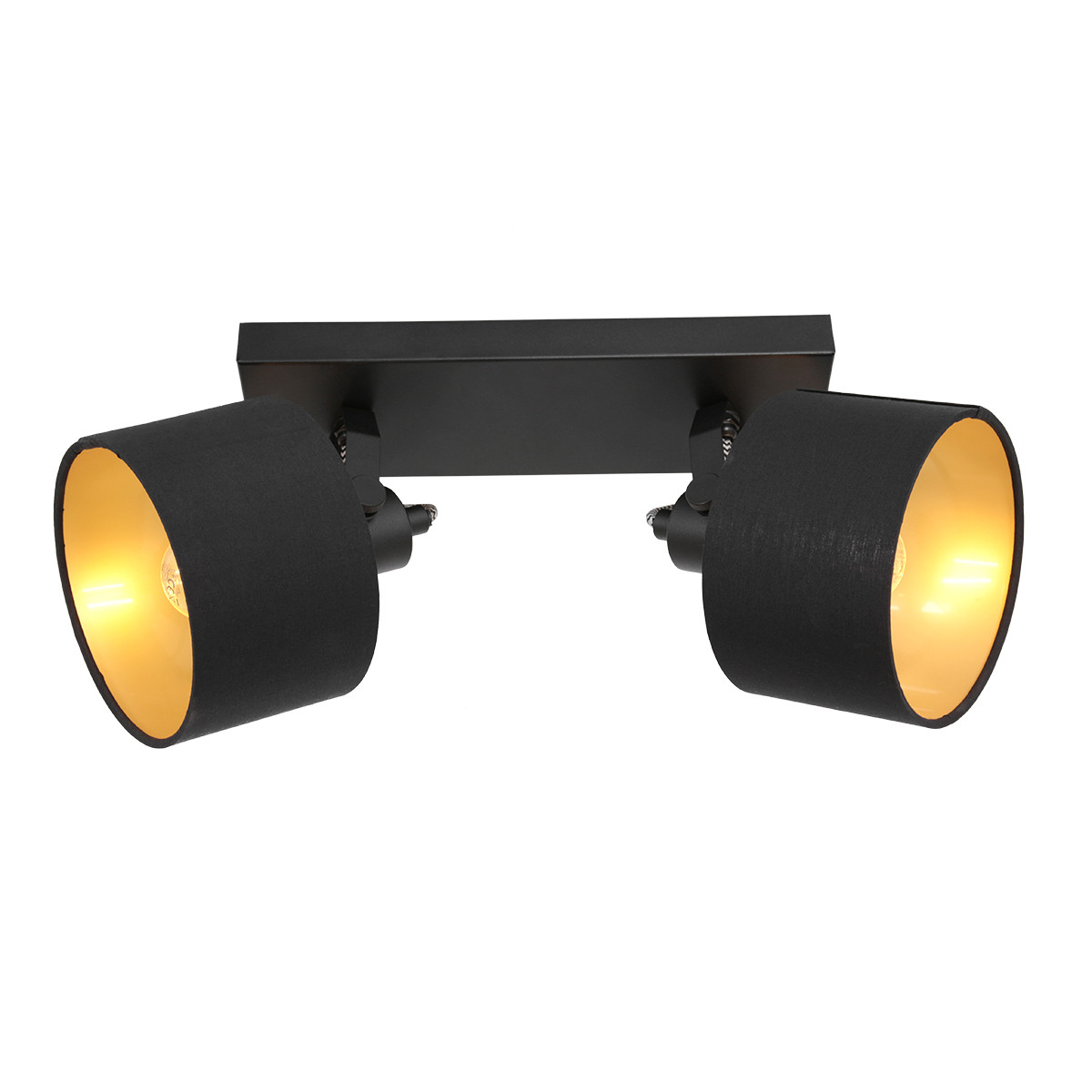 Zweiflammige Deckenleuchte Lampenschirm aus Stoff Mexlite Ornoir – Bild 13