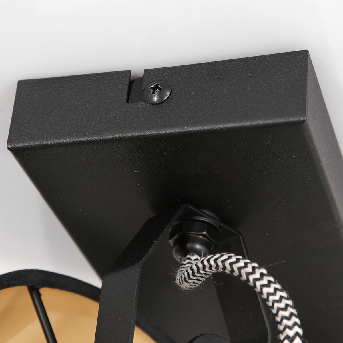 Zweiflammige Deckenleuchte Lampenschirm aus Stoff Mexlite Ornoir – Bild 5