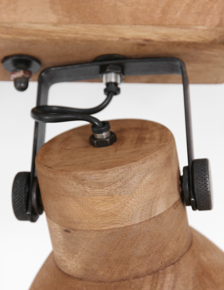 Zweiflammiger Deckenstrahler Holz Light & Living Ilanio braun – Bild 3