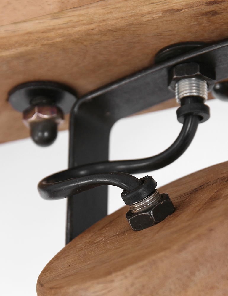 Zweiflammiger Deckenstrahler Holz Light & Living Ilanio braun – Bild 4