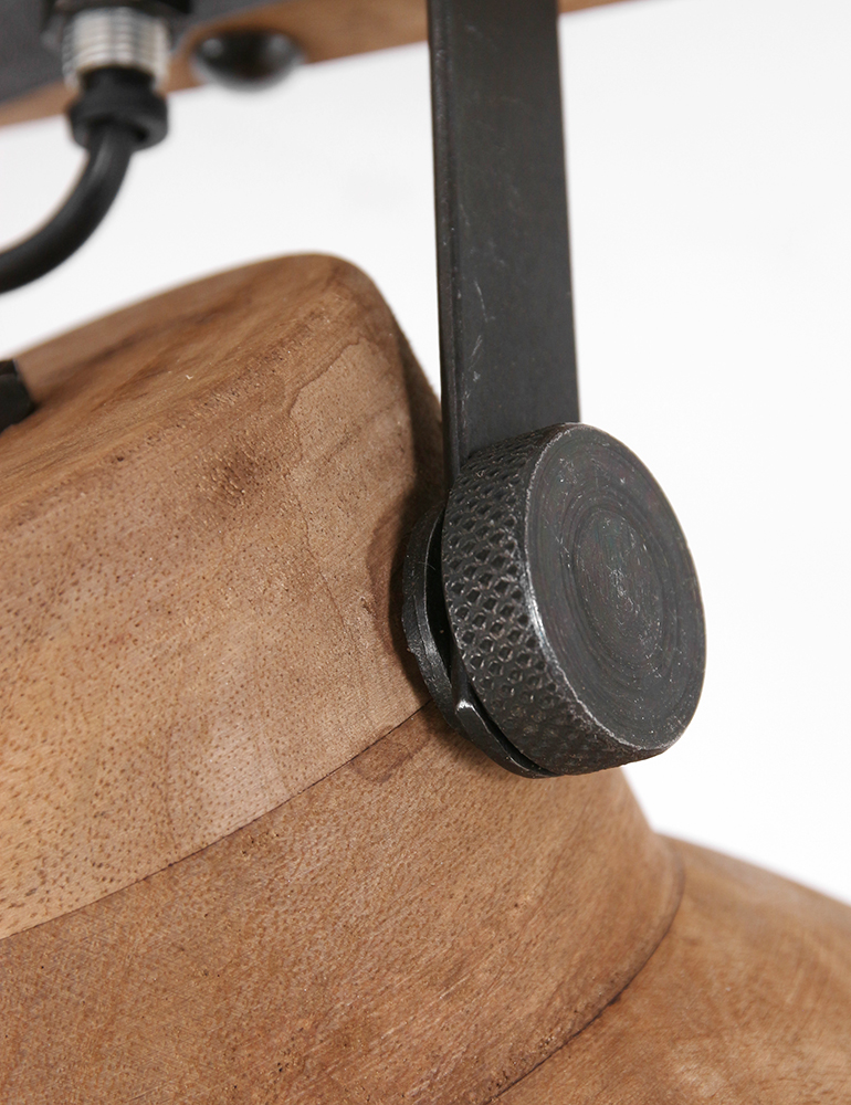 Zweiflammiger Deckenstrahler Holz Light & Living Ilanio braun – Bild 5