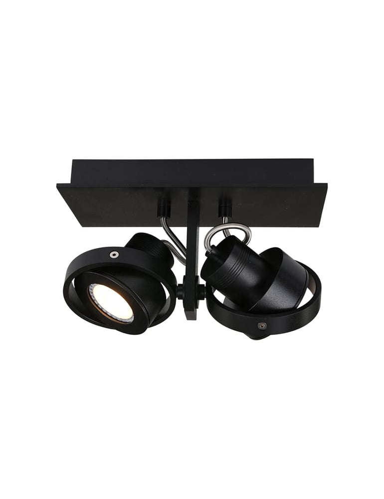 Doppelter schwarzer Aufbauspot Steinhauer Quatro – Bild 3