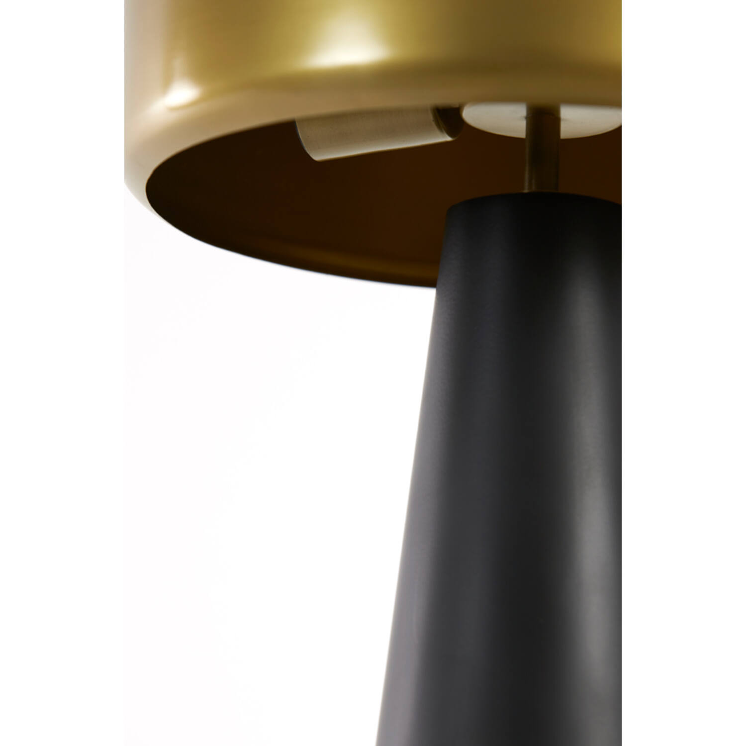 Mattschwarze Tischlampe mit Bronze rund Light & Living Nagai – Bild 3