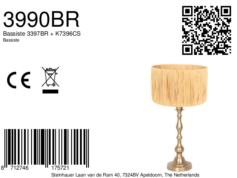 Klassische Metall Tischlampe Steinhauer Bassiste – Bild 7