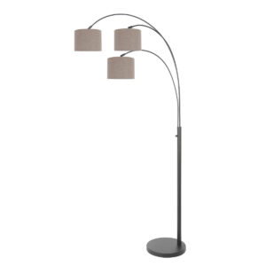 moderne-bogenlampe-mit-braunen-schirmen-steinhauer-sparkled-light-grau-und-schwarz-3826zw-1