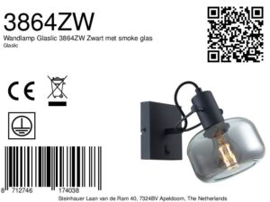 moderne-schwarze-glas-wandleuchte-steinhauer-glaslic-smokeglass-und-schwarz-3864zw-1