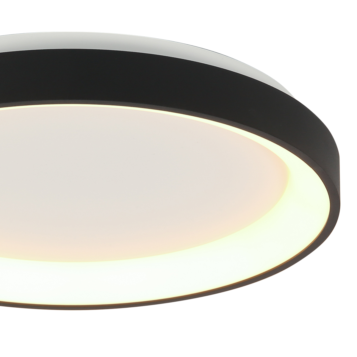 Moderne Schwarze Runde LED Deckenlampe Steinhauer Ringlede – Bild 4